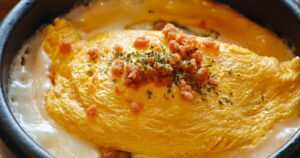 洋食day'sのサーモン&きのこの石焼きオムライス